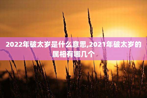 2022年破太岁是什么意思,2021年破太岁的属相有哪几个