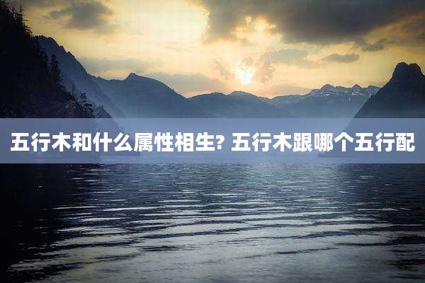 五行木和什么属性相生? 五行木跟哪个五行配