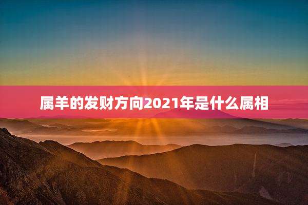 属羊的发财方向2021年是什么属相