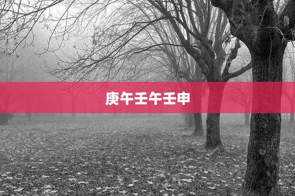 庚午壬午壬申
