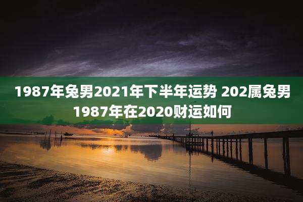 1987年兔男2021年下半年运势 202属兔男1987年在2020财运如何