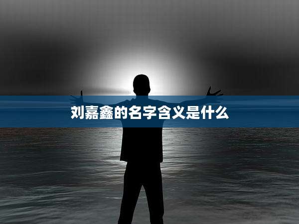 刘嘉鑫的名字含义是什么