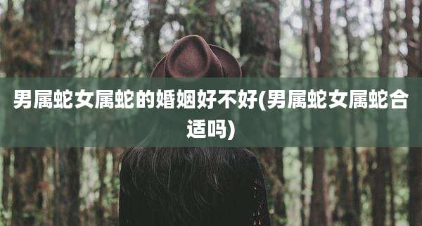 男属蛇女属蛇的婚姻好不好(男属蛇女属蛇合适吗)