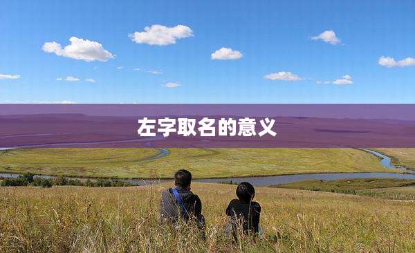 左字取名的意义