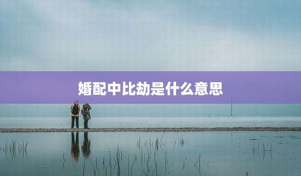 婚配中比劫是什么意思