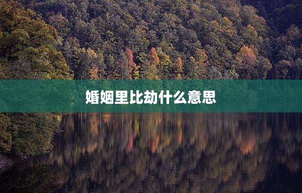 婚姻里比劫什么意思