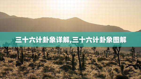 三十六计卦象详解,三十六计卦象图解