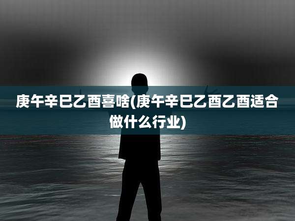 庚午辛巳乙酉喜啥(庚午辛巳乙酉乙酉适合做什么行业)