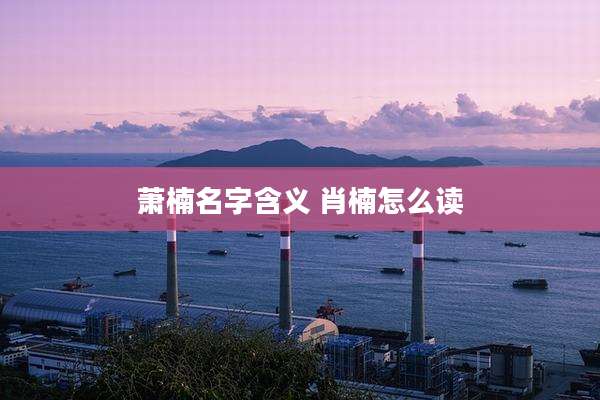萧楠名字含义 肖楠怎么读