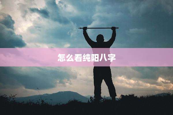 怎么看纯阳八字