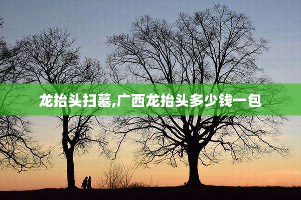 龙抬头扫墓,广西龙抬头多少钱一包