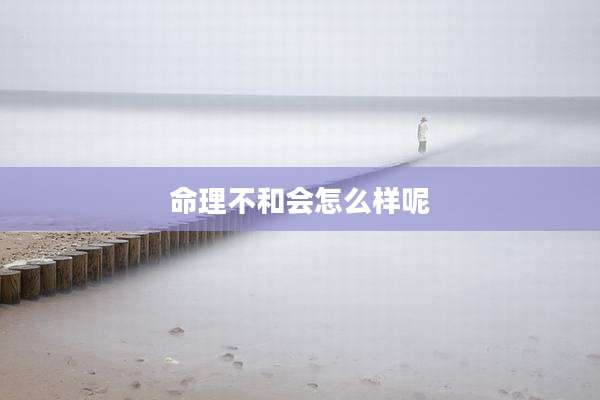 命理不和会怎么样呢