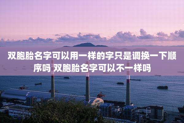 双胞胎名字可以用一样的字只是调换一下顺序吗 双胞胎名字可以不一样吗