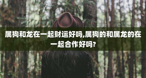 属狗和龙在一起财运好吗,属狗的和属龙的在一起合作好吗?