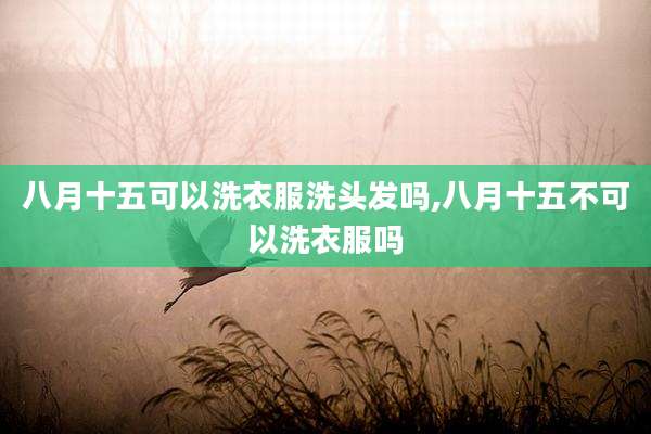 八月十五可以洗衣服洗头发吗,八月十五不可以洗衣服吗