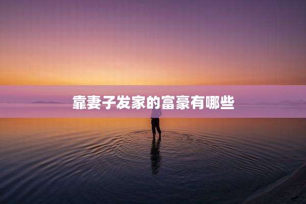 靠妻子发家的富豪有哪些