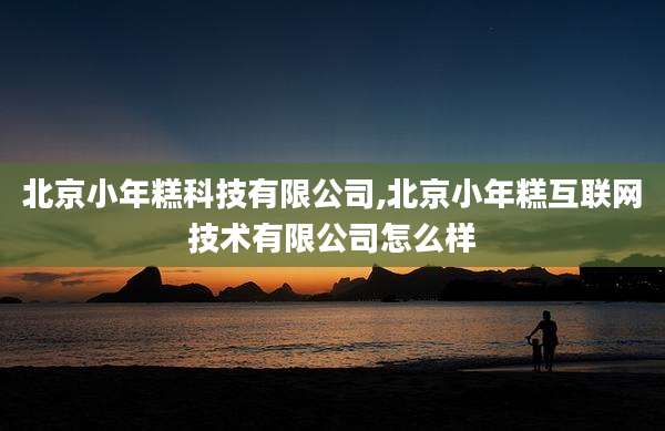 北京小年糕科技有限公司,北京小年糕互联网技术有限公司怎么样