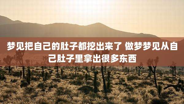 梦见把自己的肚子都挖出来了 做梦梦见从自己肚子里拿出很多东西