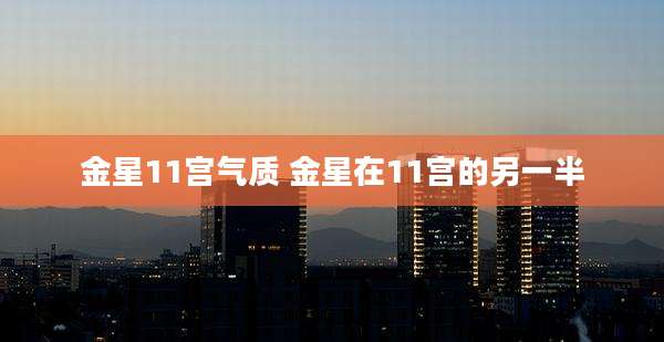 金星11宫气质 金星在11宫的另一半