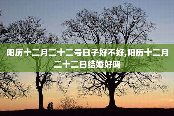 阳历十二月二十二号日子好不好,阳历十二月二十二日结婚好吗