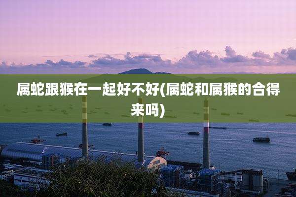 属蛇跟猴在一起好不好(属蛇和属猴的合得来吗)