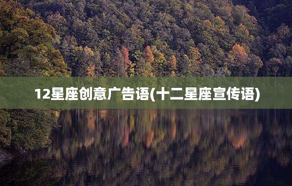 12星座创意广告语(十二星座宣传语)