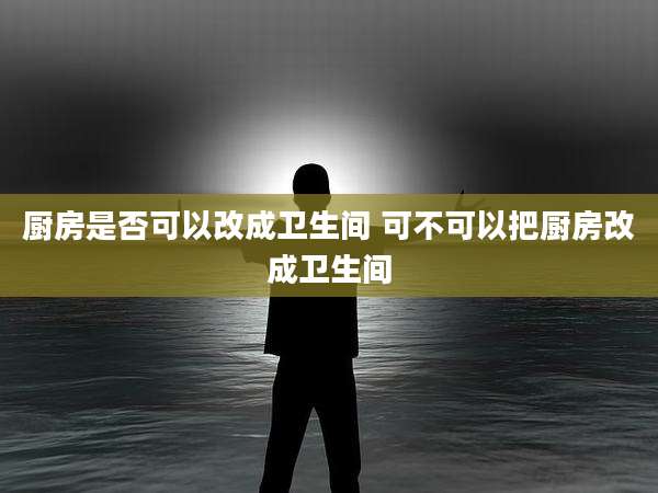 厨房是否可以改成卫生间 可不可以把厨房改成卫生间