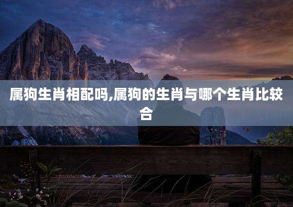 属狗生肖相配吗,属狗的生肖与哪个生肖比较合