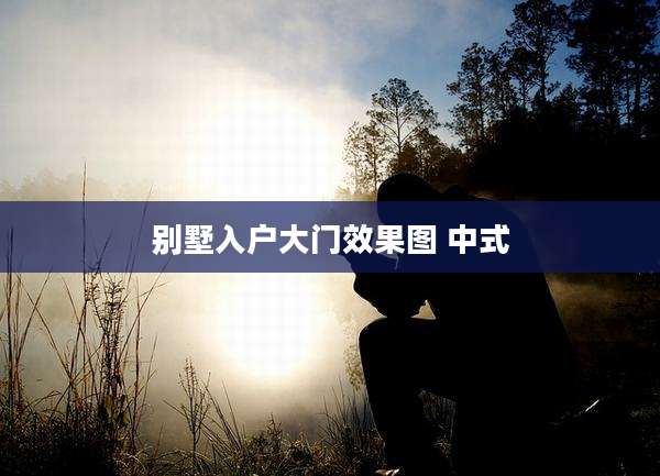 别墅入户大门效果图 中式