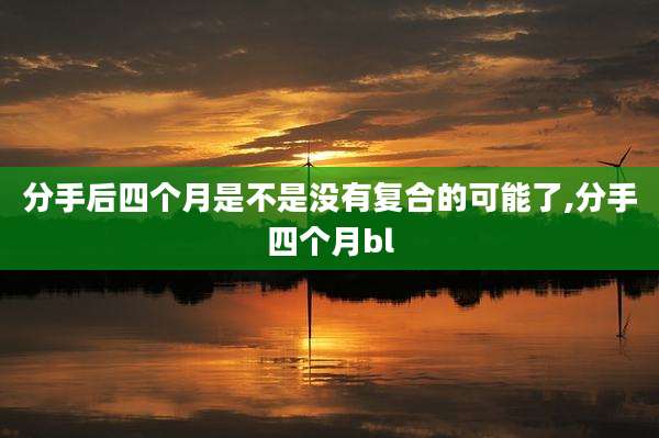 分手后四个月是不是没有复合的可能了,分手四个月bl