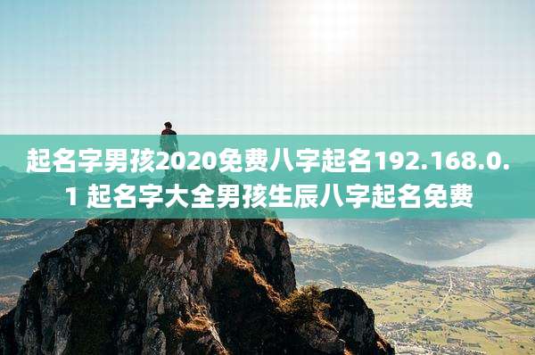 起名字男孩2020免费八字起名192.168.0.1 起名字大全男孩生辰八字起名免费