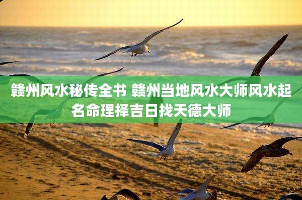 赣州风水秘传全书 赣州当地风水大师风水起名命理择吉日找天德大师