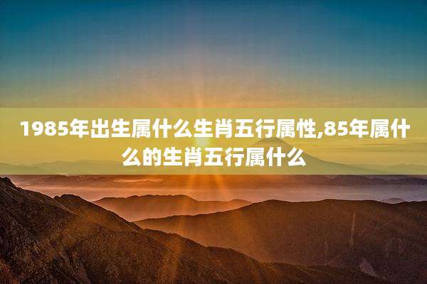 1985年出生属什么生肖五行属性,85年属什么的生肖五行属什么