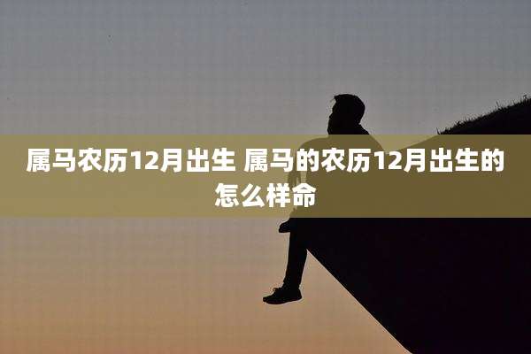 属马农历12月出生 属马的农历12月出生的怎么样命