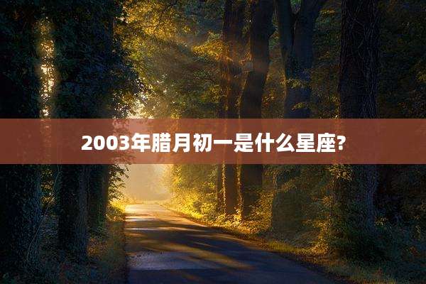 2003年腊月初一是什么星座?