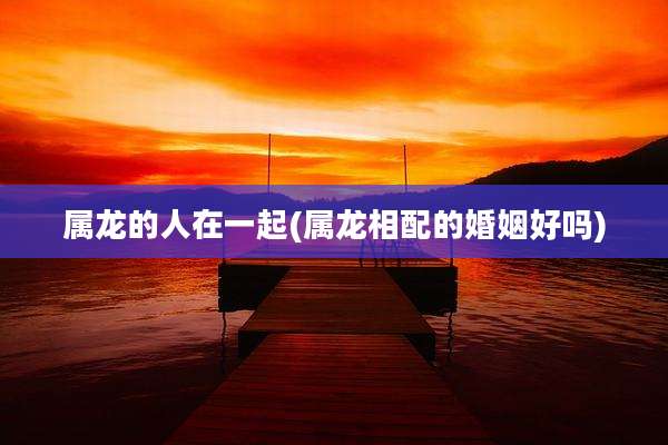 属龙的人在一起(属龙相配的婚姻好吗)