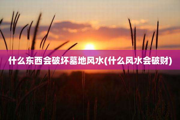 什么东西会破坏墓地风水(什么风水会破财)