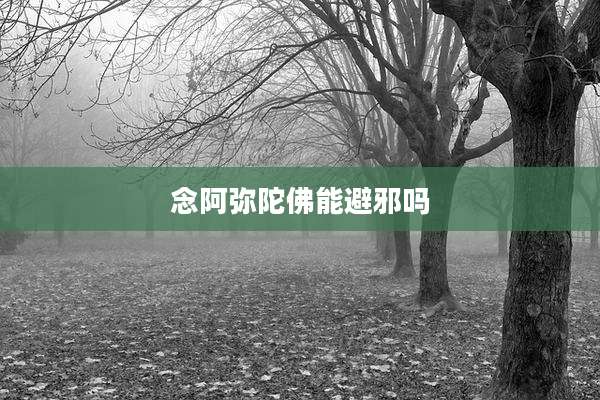 念阿弥陀佛能避邪吗