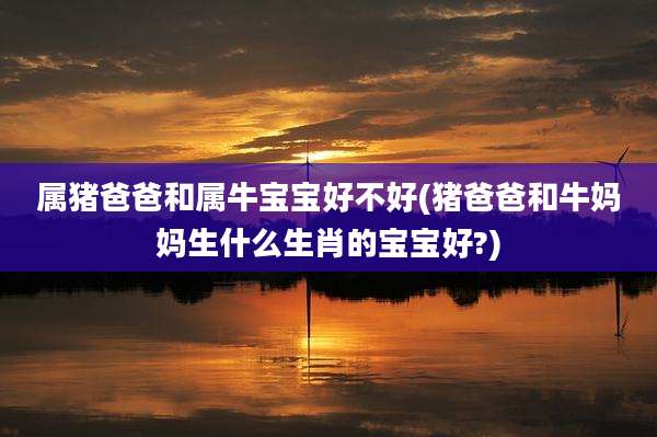 属猪爸爸和属牛宝宝好不好(猪爸爸和牛妈妈生什么生肖的宝宝好?)