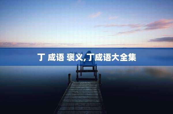 丁 成语 褒义,丁成语大全集