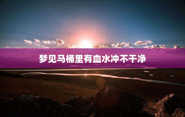 梦见马桶里有血水冲不干净