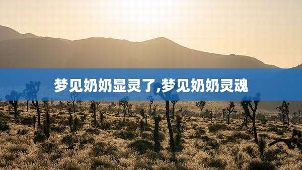 梦见奶奶显灵了,梦见奶奶灵魂