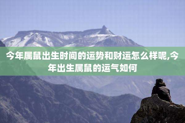 今年属鼠出生时间的运势和财运怎么样呢,今年出生属鼠的运气如何