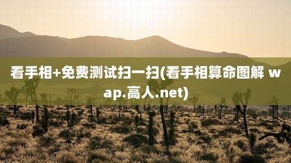 看手相+免费测试扫一扫(看手相算命图解 wap.高人.net)