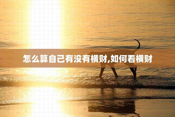 怎么算自己有没有横财,如何看横财