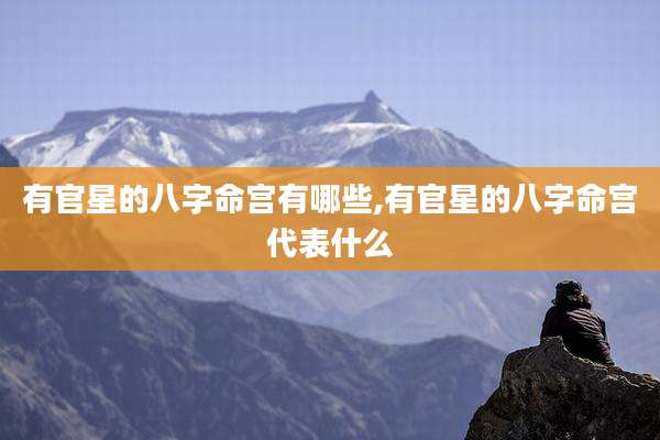 有官星的八字命宫有哪些,有官星的八字命宫代表什么