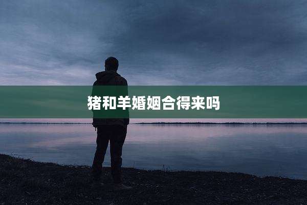 猪和羊婚姻合得来吗