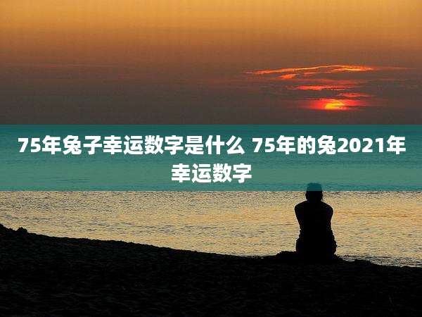 75年兔子幸运数字是什么 75年的兔2021年幸运数字