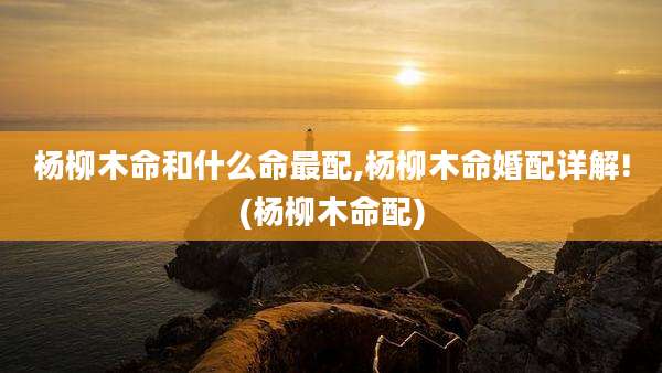 杨柳木命和什么命最配,杨柳木命婚配详解!(杨柳木命配)