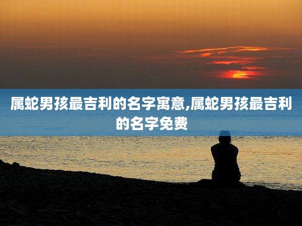 属蛇男孩最吉利的名字寓意,属蛇男孩最吉利的名字免费
